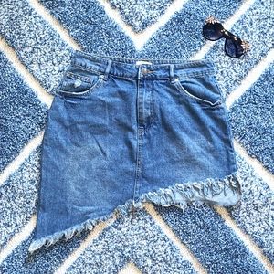 COTTON ON Denim Asymmetric Mini Skirt